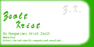 zsolt krist business card